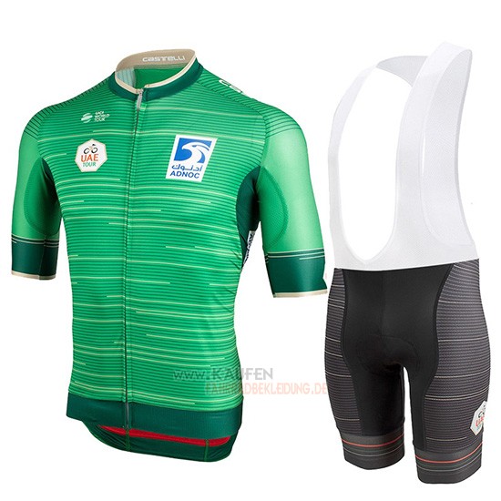 Castelli UAE Tour Kurzarmtrikot 2019 und Kurze Tragerhose Grun